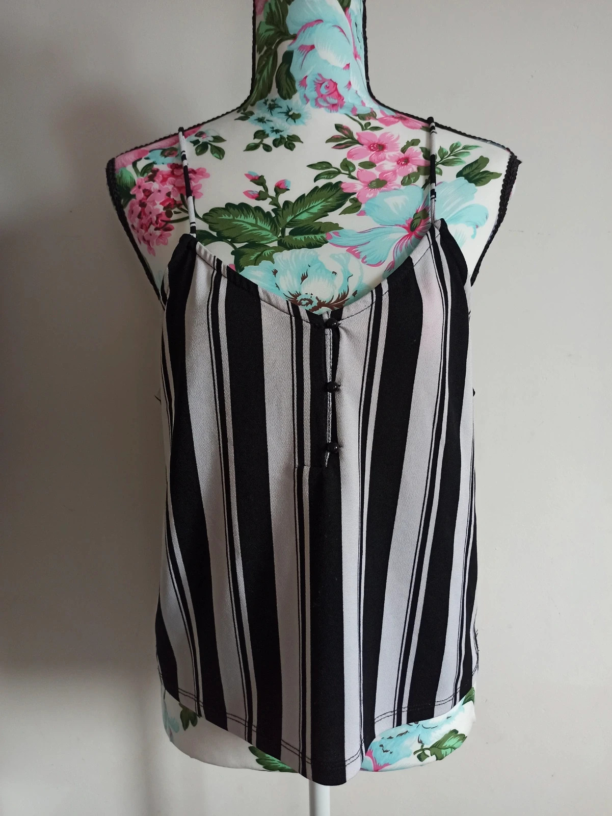 Débardeur Jennyfer noir & blanc à bandes taille M 38
