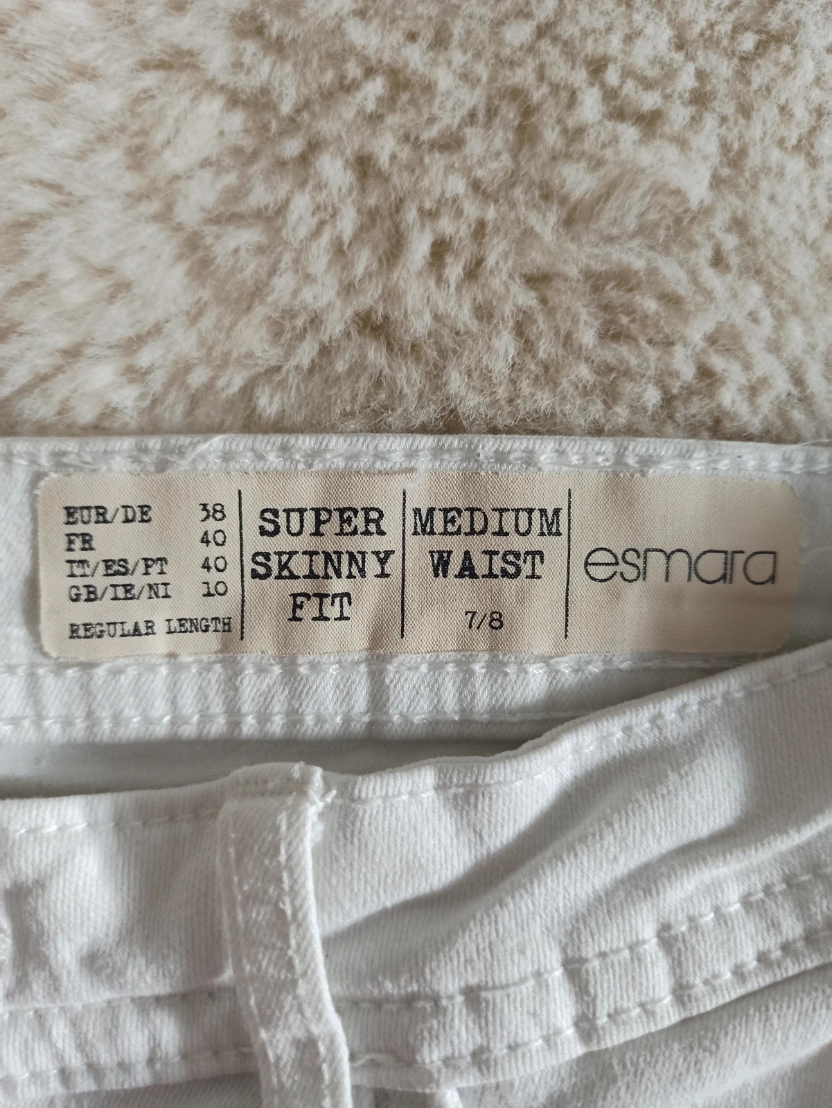 🤍 Jean skinny blanc Esmara – Taille 38 🤍 – Esmara – taille M / 38 / 10 5
