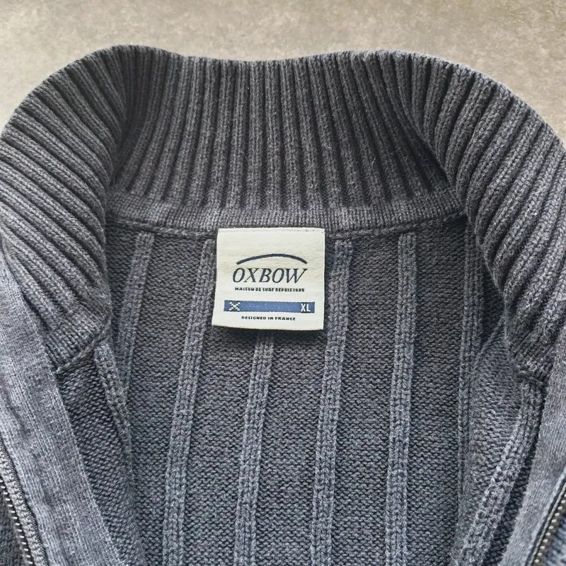 Pull col montant zippé Oxbow gris anthracite – Oxbow – taille S 5