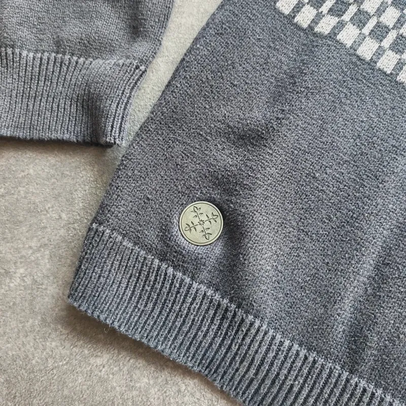 Pull Oxbow homme M gris motif géométrique col rond maille – oxbow – taille M 6
