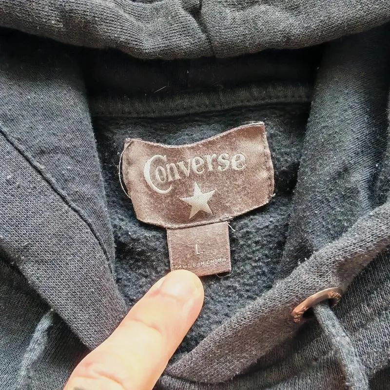 Sweat à capuche Converse All Star noir L Homme – Converse – taille L 6