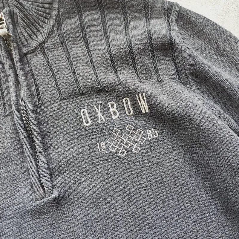 Pull col montant zippé Oxbow gris anthracite – Oxbow – taille S 4