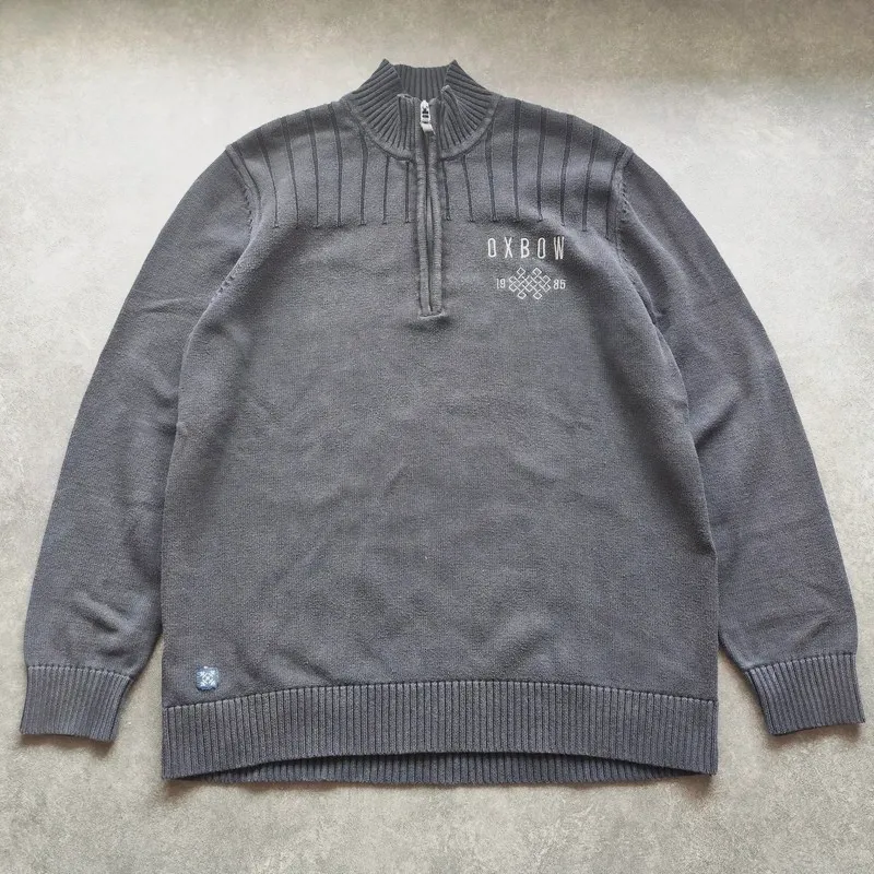 Pull col montant zippé Oxbow gris anthracite – Oxbow – taille S 2
