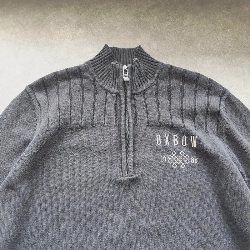 Pull col montant zippé Oxbow gris anthracite – Oxbow – taille S 3