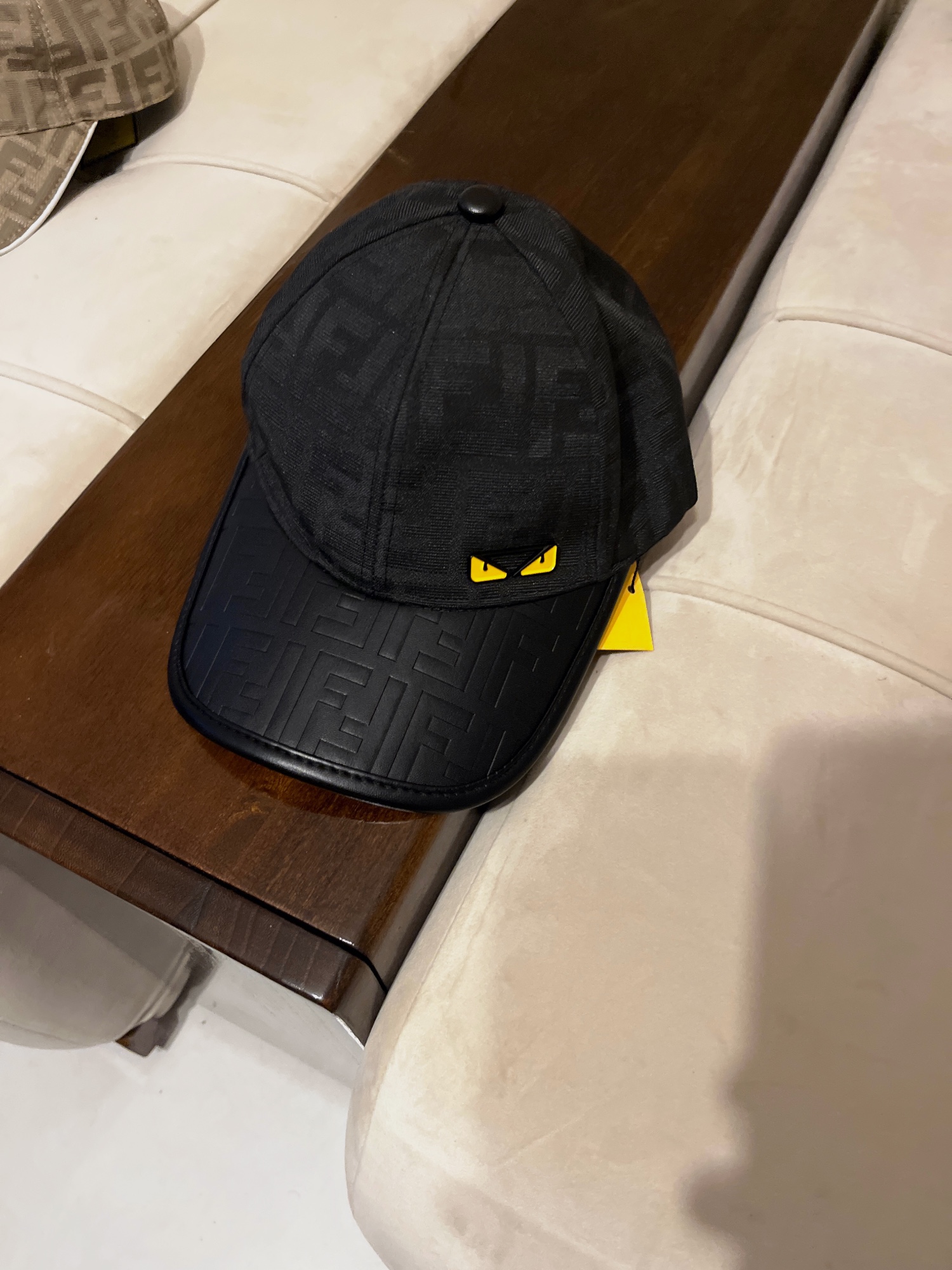Casquette Fendi Bag Bugs Motif FF Noir