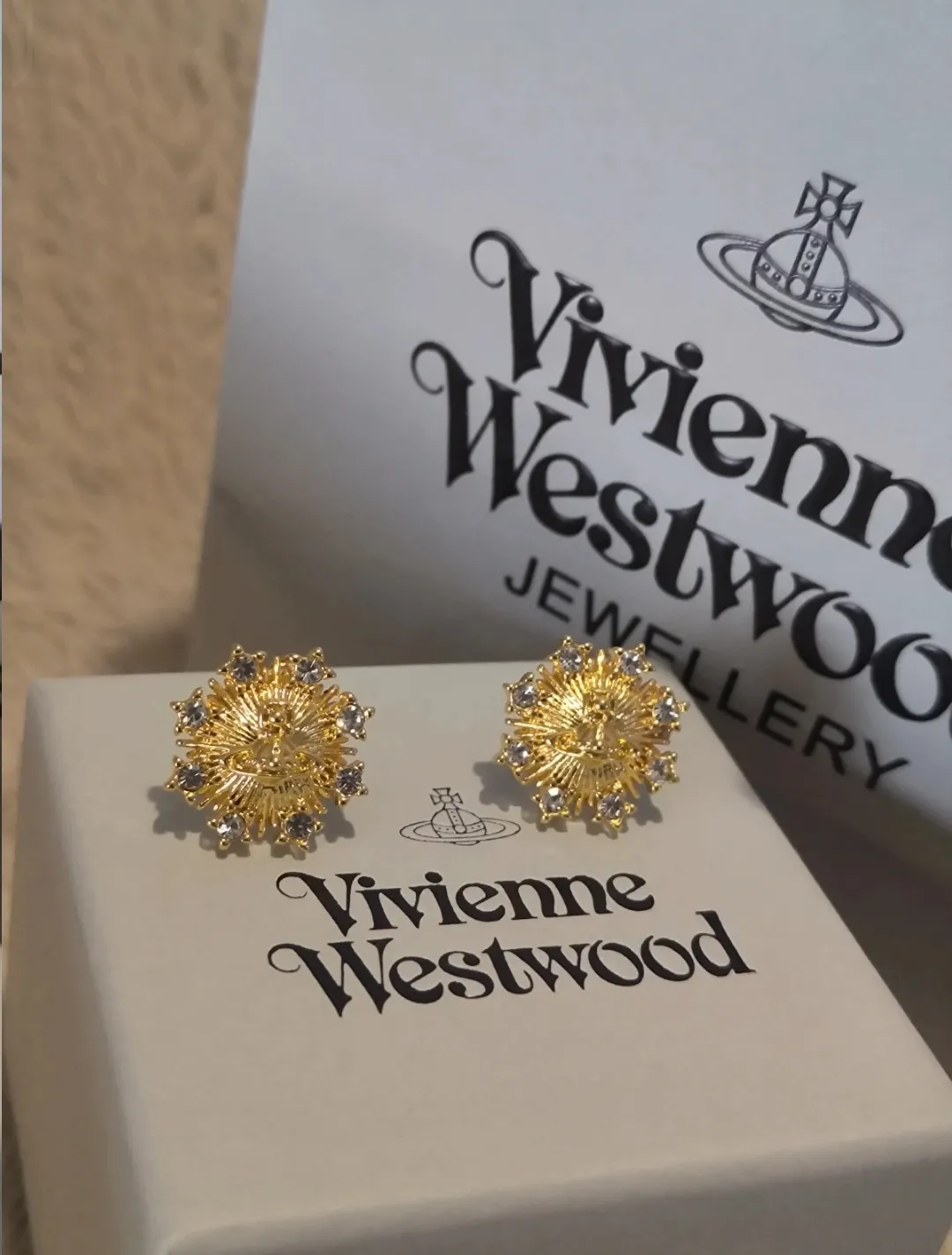 Boucles d'oreilles Vivienne Westwood dorées