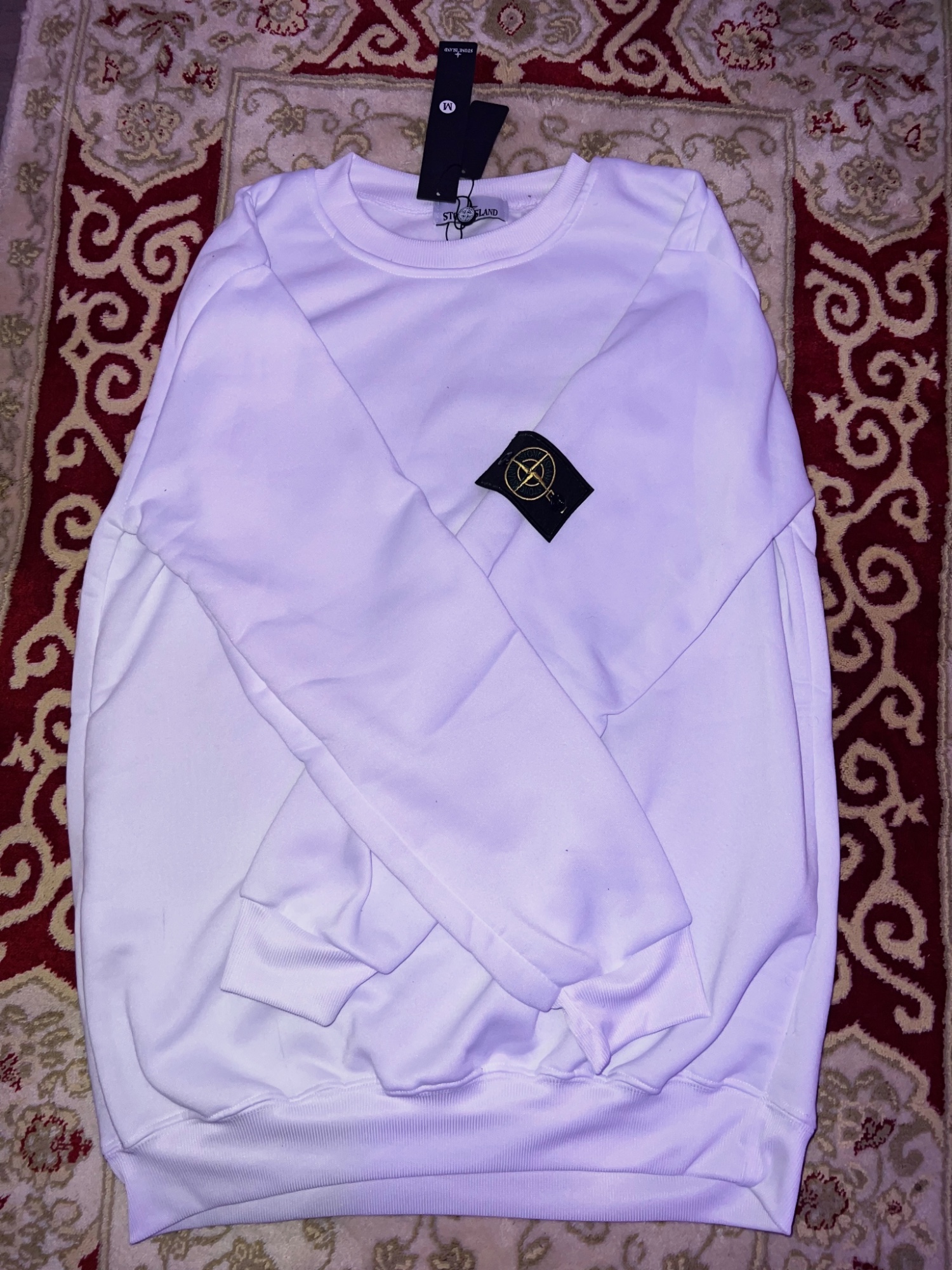 Sweat Stone Island blanc – Taille M