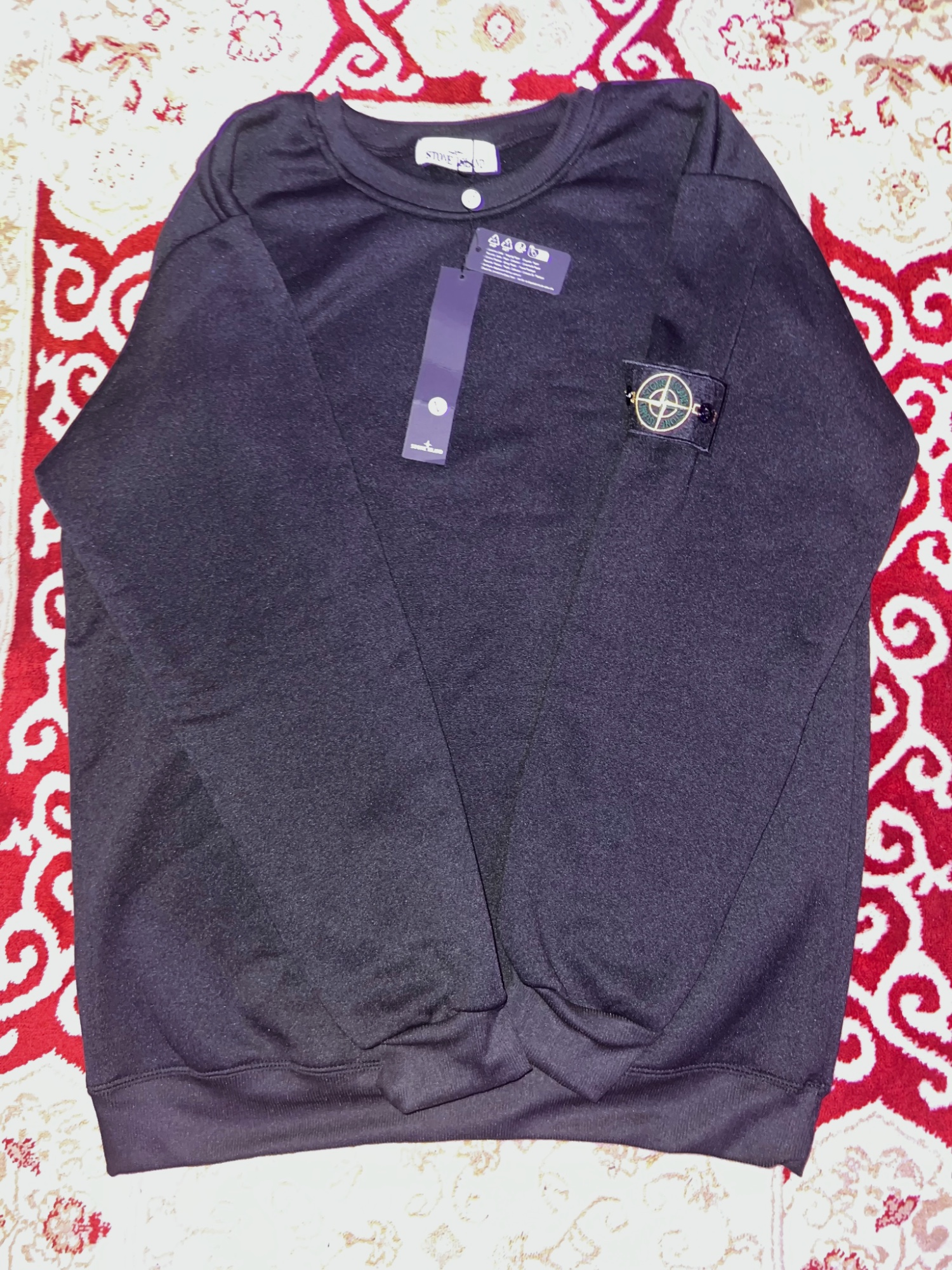 Sweat Stone Island noir – Taille L
