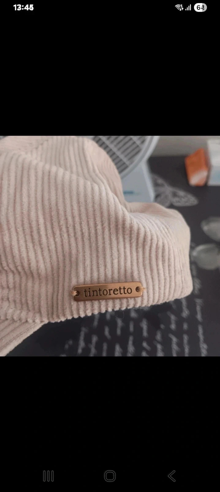 Gorra de pana beige Tintoretto – Tintoretto – taille Taille unique 2