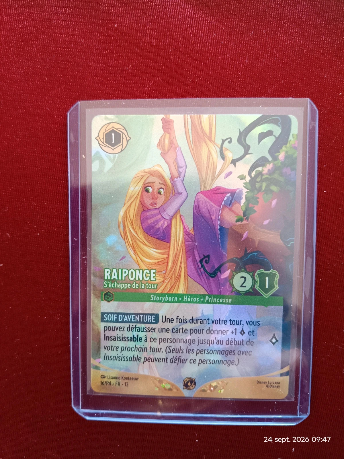 Carte Raiponce foil championnat chapitre 13 Lorcana