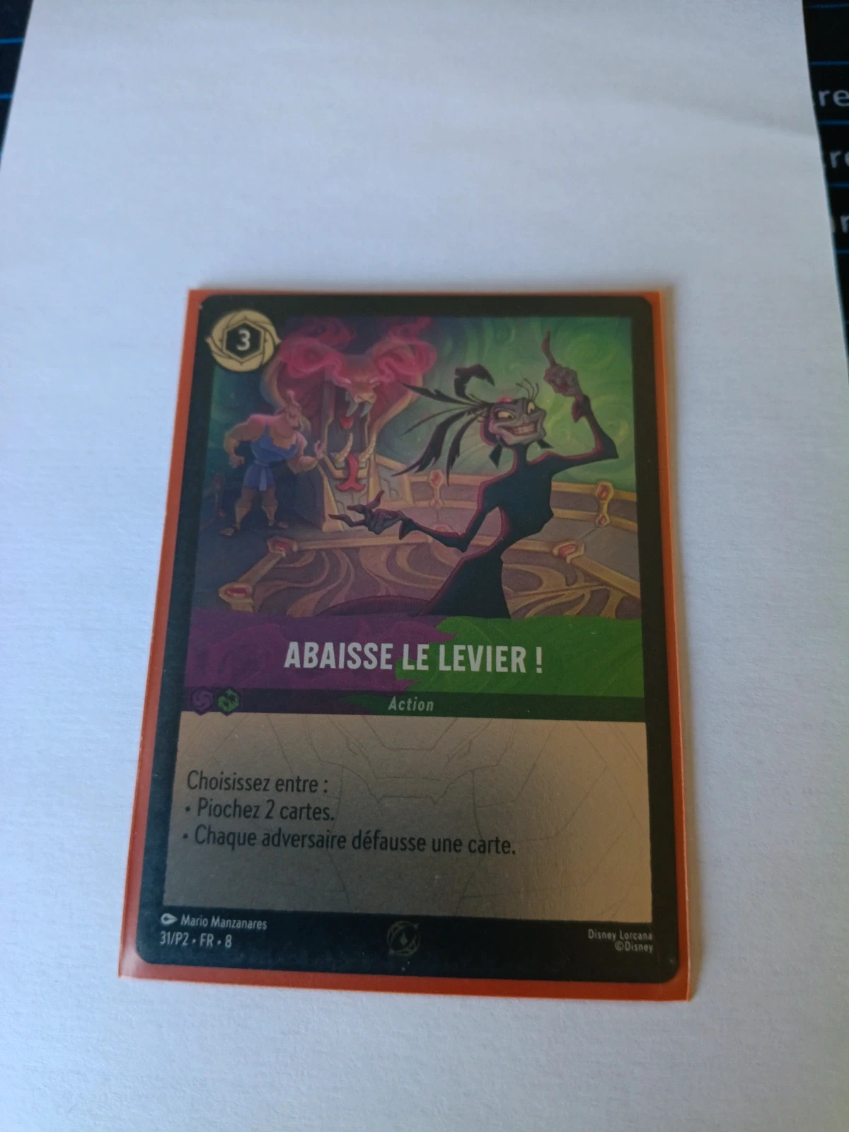 Carte promo Abaisse le levier Lorcana