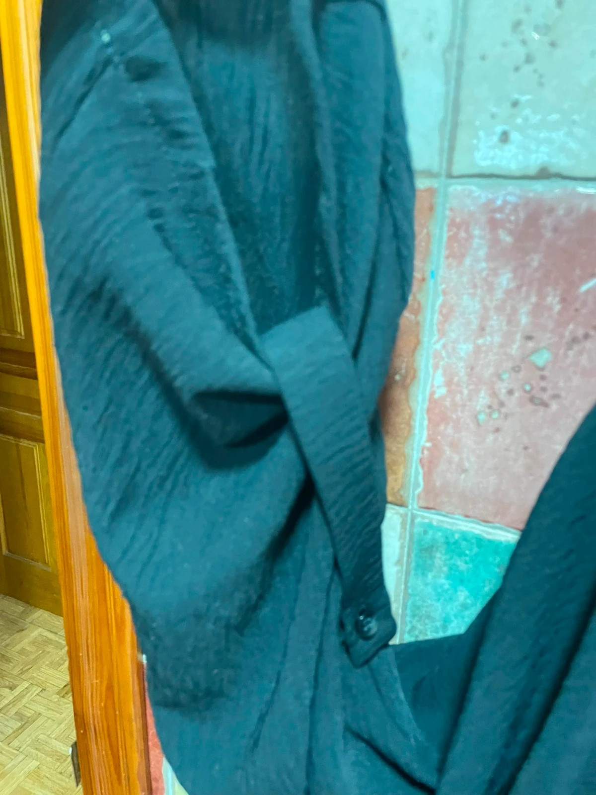 Blusón negro manga larga – sin marca – taille XXXL / 46 / 18 2