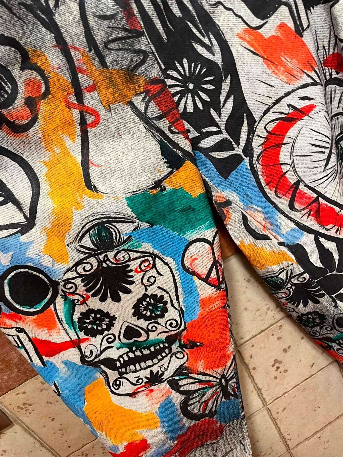 Pantalón estampado/cintura elástica/talla grande – sin marca – taille XXL / 44 / 16 2