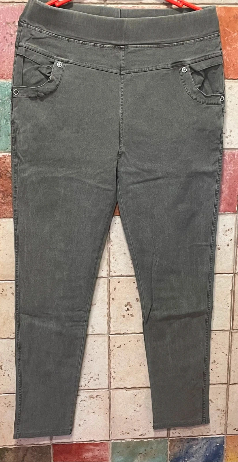 Leggins vaqueros elásticos 2xl/3xl/azul o gris /algodon – sin marca – taille XXL / 44 / 16 2