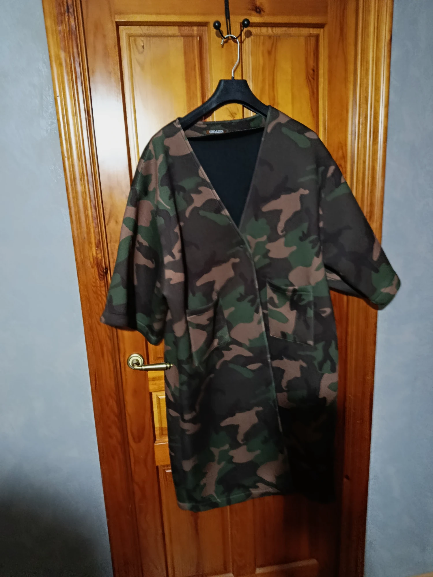 Chaqueta larga/Milano estampado camuflaje