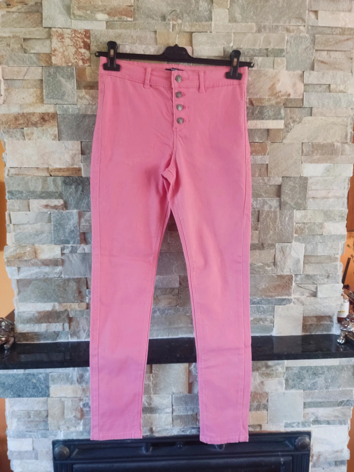 🎁 Pantalón pitillo skinny fit fucsia talla M – Kiabi – taille M / 38 / 10