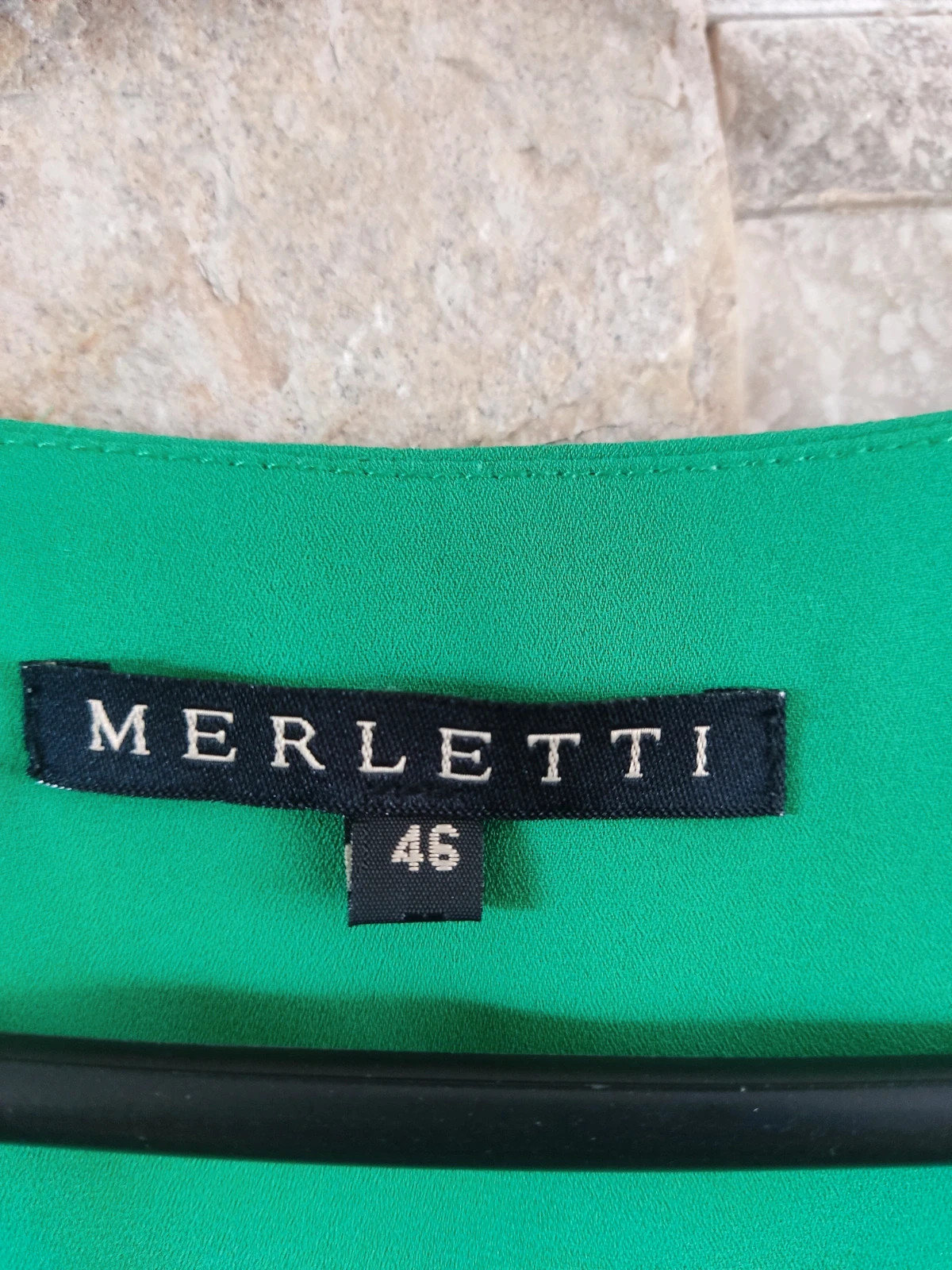 🎁Blusa verde de gasa con original capa que se cruza delante – Merletti – taille XXXL / 46 / 18 5
