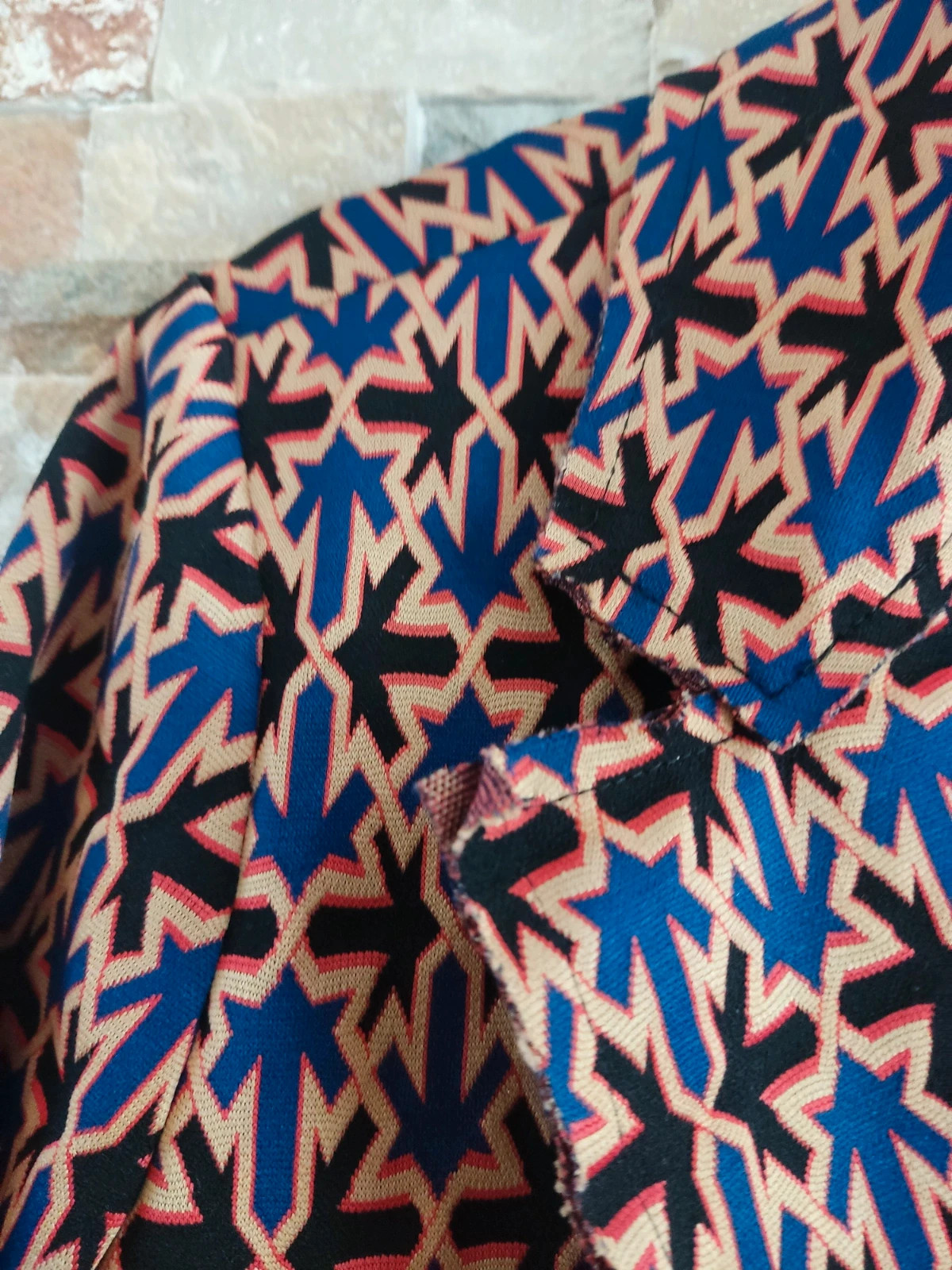 🎁Blazer de punto con original estampado multicolor – Basil – taille L / 40 / 12 2