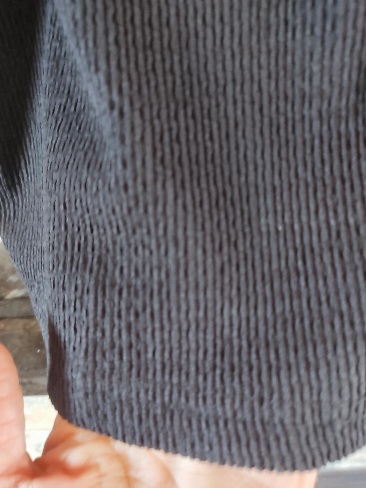 🎁 Elegante Blusa de punto negro acanalado con cinta blanco y negro en cuello – El Corte Inglés – taille XXL / 44 / 16 4