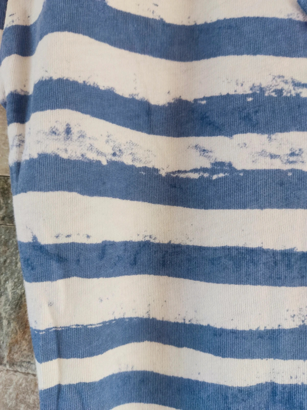 🎁 Preciosa camiseta con rayas azul y blanco y cintas de raso en borde cuello pico – Cortefiel – taille S / 36 / 8 4