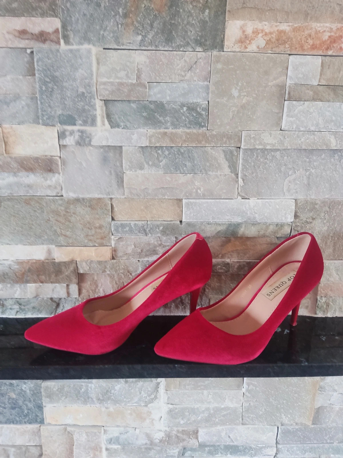 🎁Elegantes zapatos de salón de terciopelo rojo