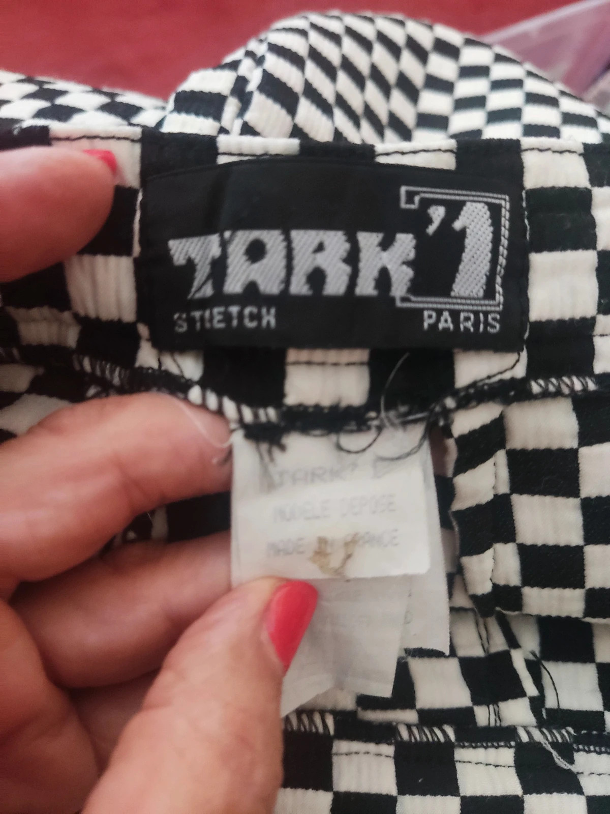 🎁 Minifalda cuadritos negros y blancos tipo ajedrez – Tark – taille S / 36 / 8 5