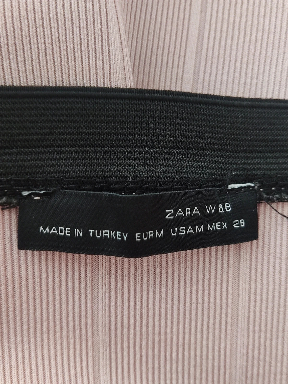 🎁Falda tubo de punto rosa acanalado – Zara – taille M / 38 / 10 5