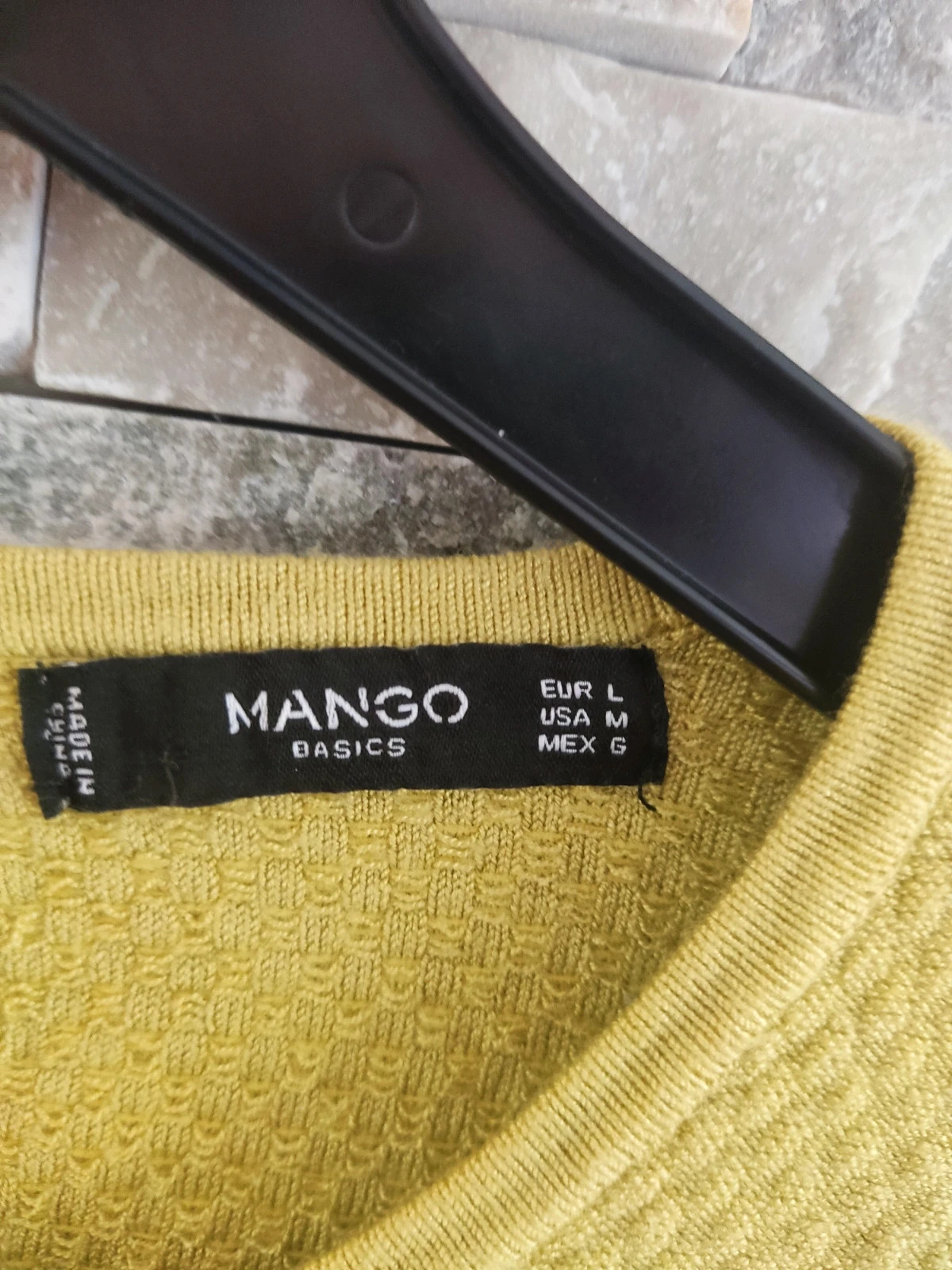 🎁 Jersey de punto verde claro con relieves, de Mango – Mango – taille L / 40 / 12 4
