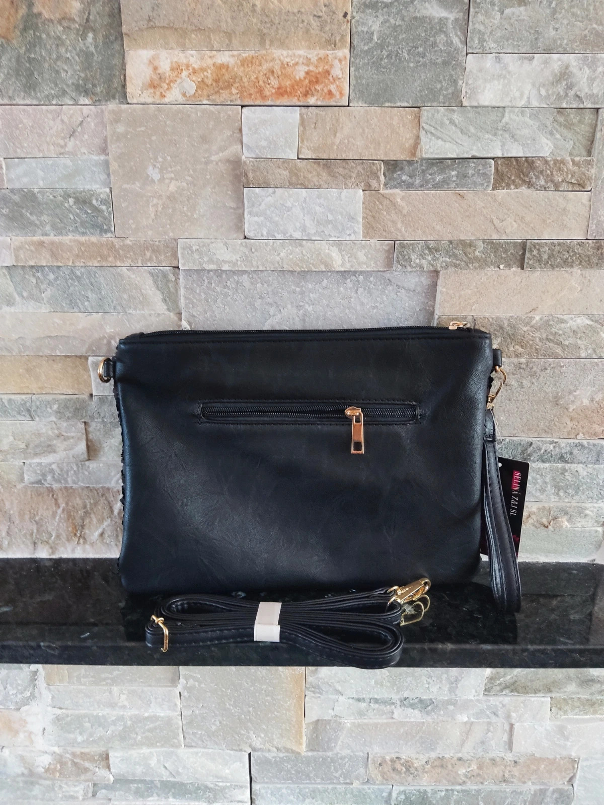 🎁Bolso con lentejuelas negras y doradas en forma de estrella – selina z&j 4