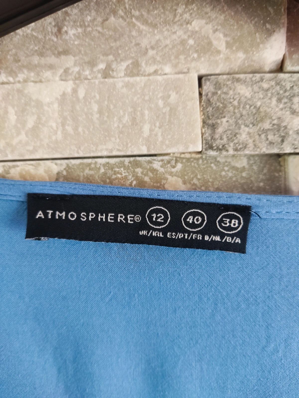 🎁Blusa azul con mangas regulables – Atmosphere – taille L / 40 / 12 5