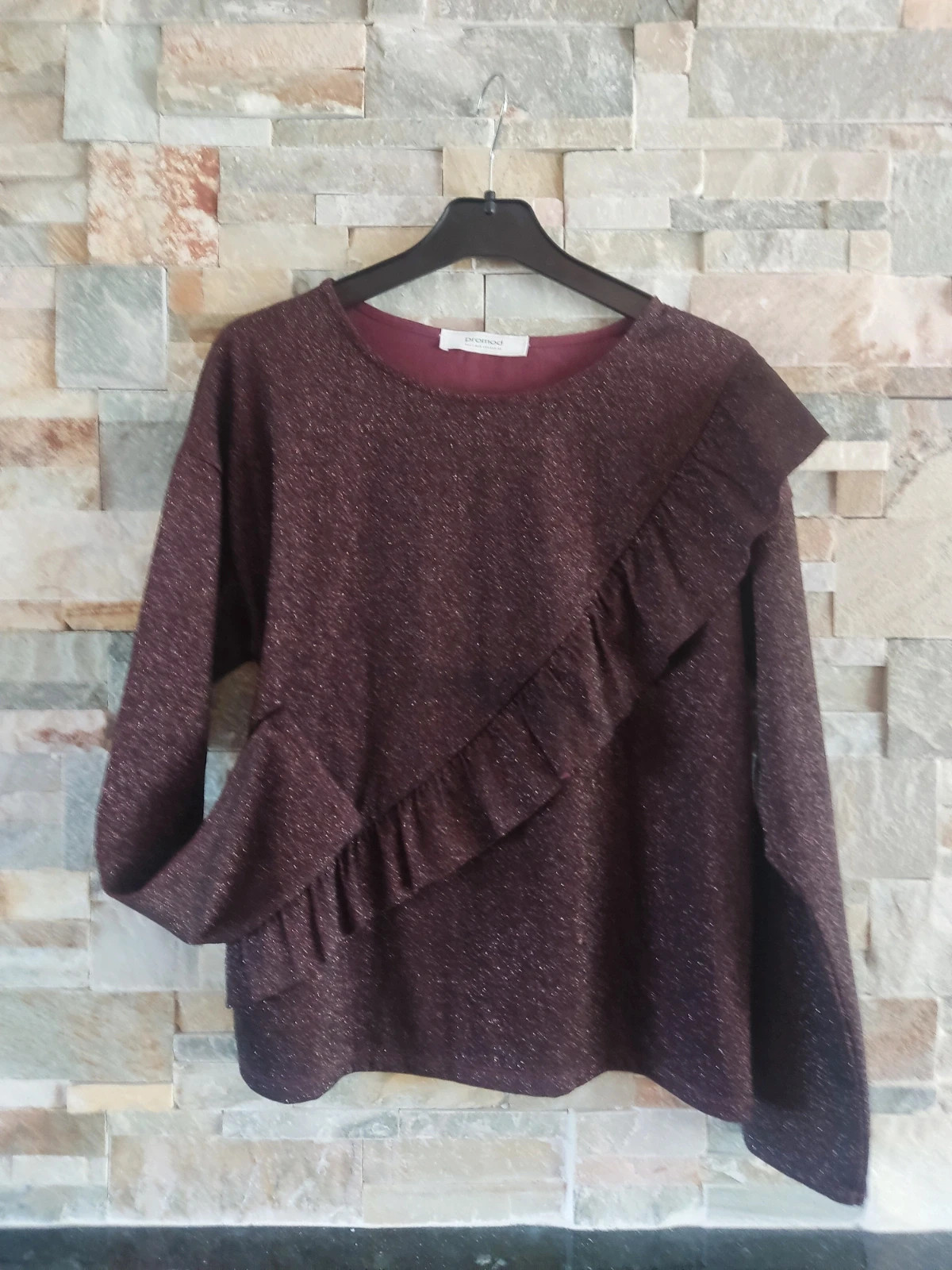 🎁 Jersey fino de lurex tonos morado con brillos