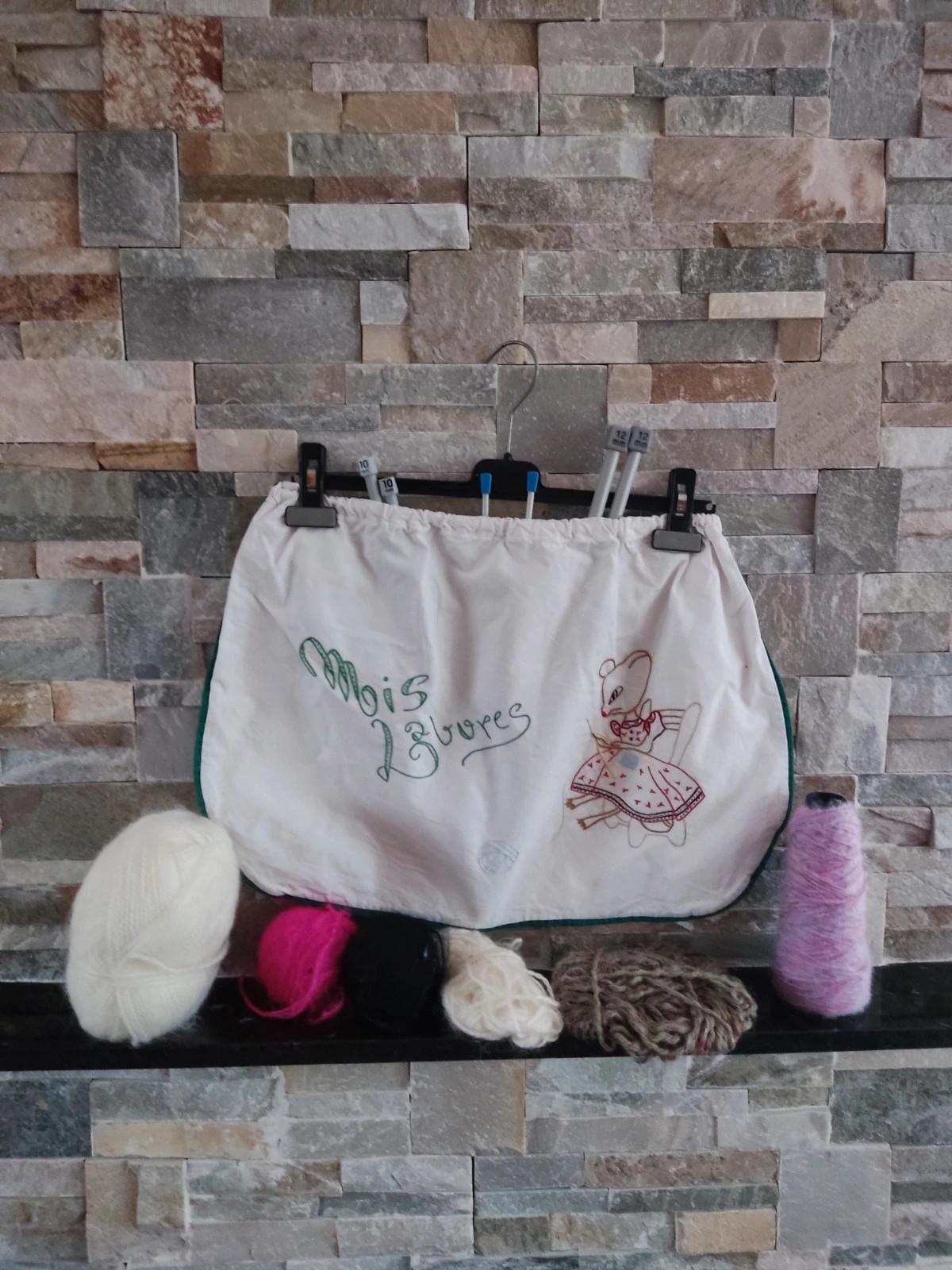 🎁Bolsa para utensilios para hacer punto con lanas y agujas de tejer