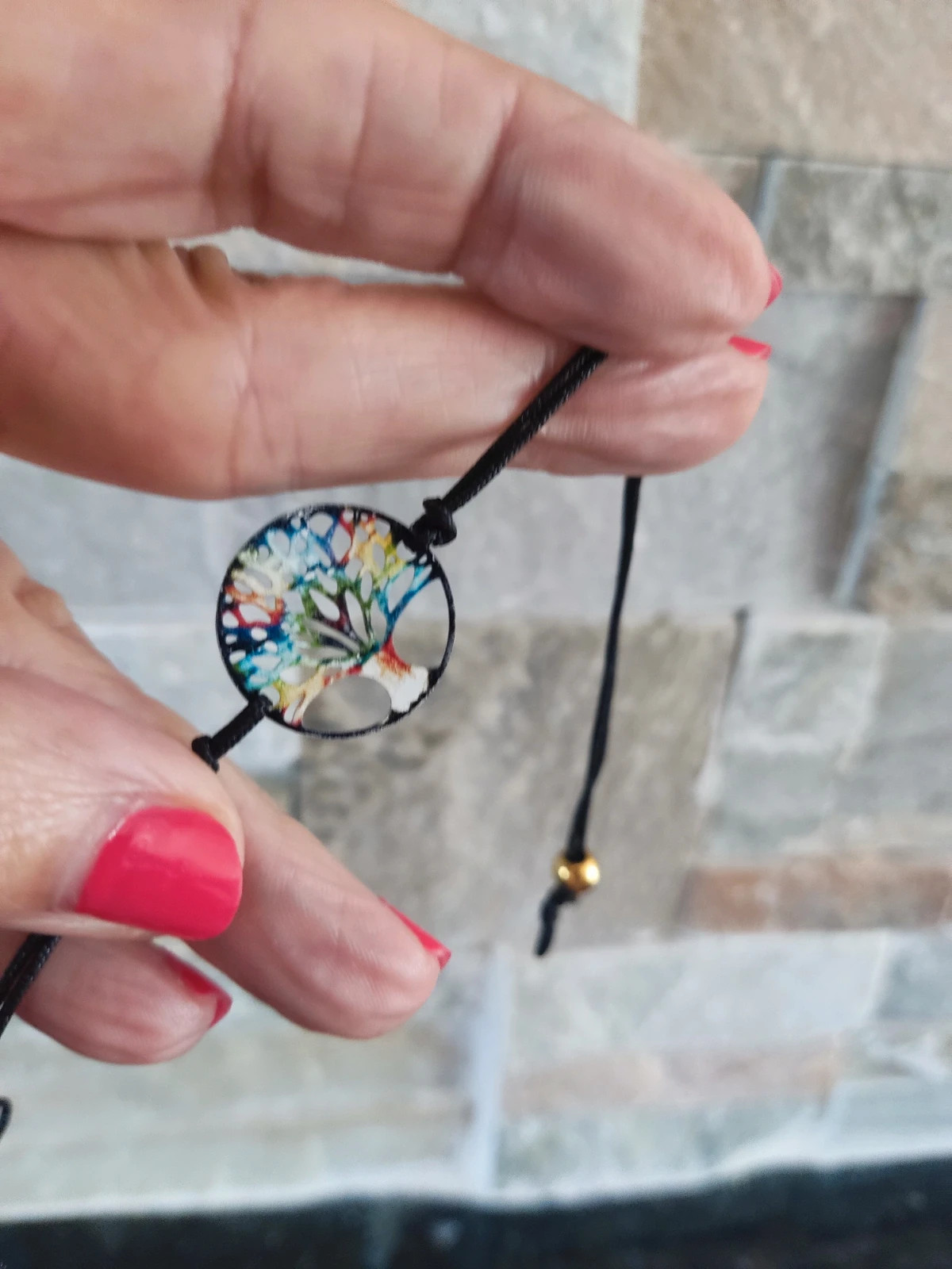 🔥Pulsera ajustable con dije del Árbol de la Vida multicolor 2