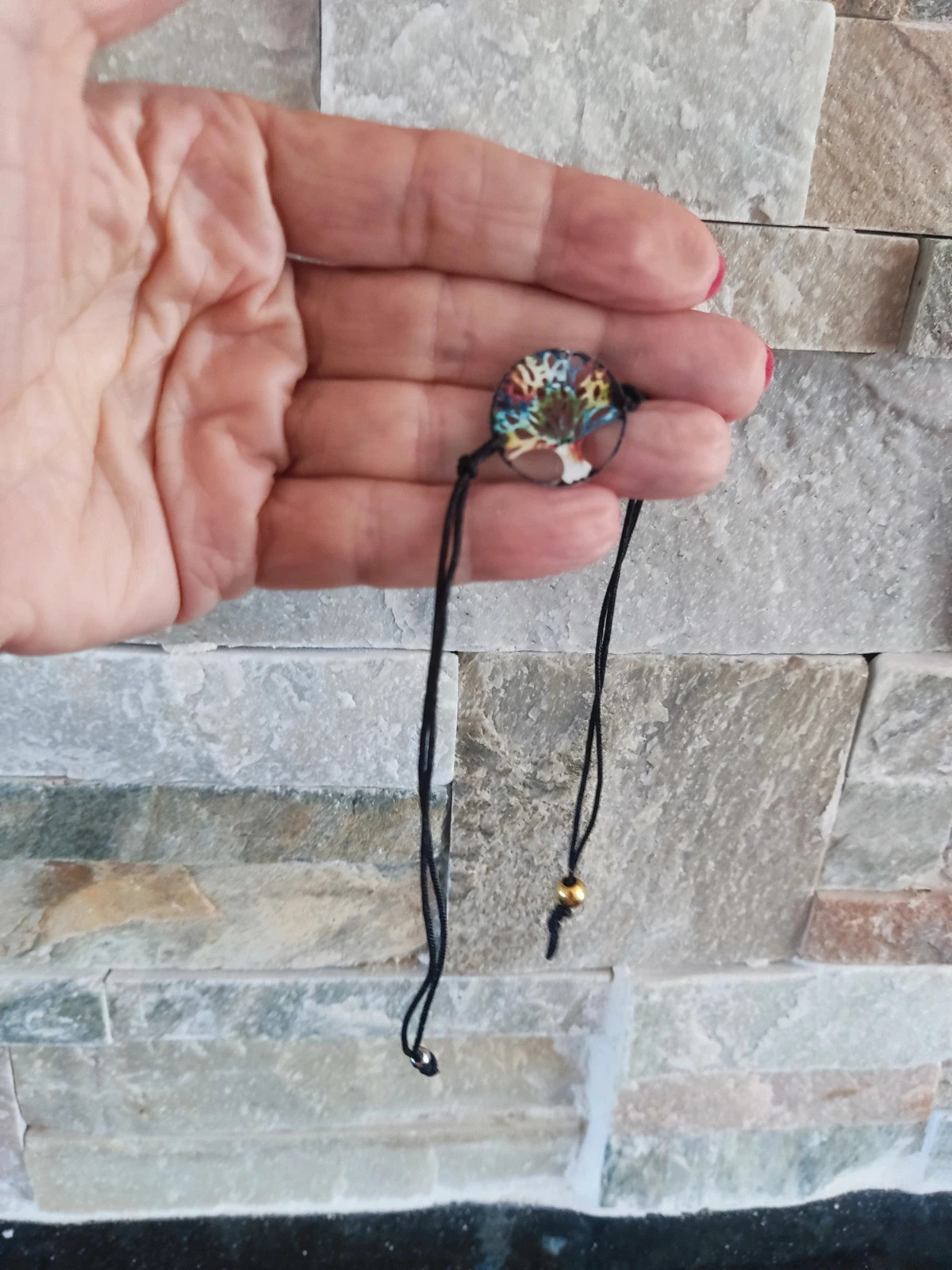 🔥Pulsera ajustable con dije del Árbol de la Vida multicolor 3