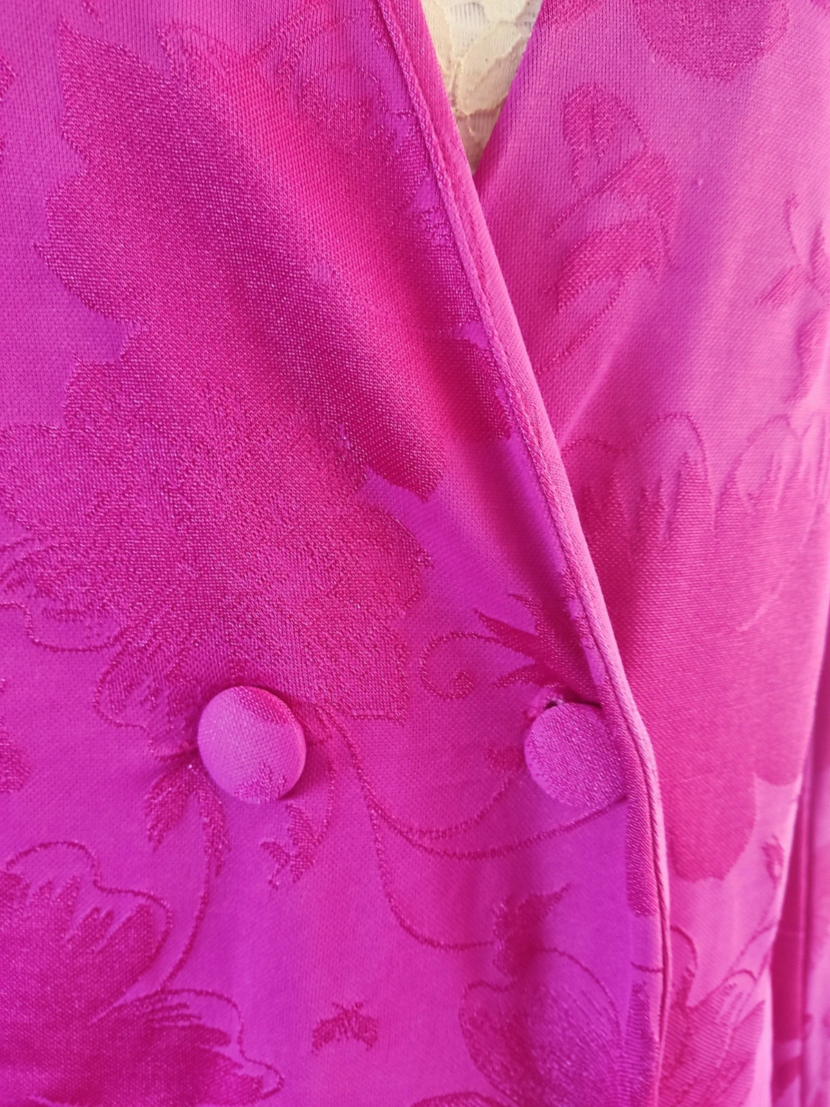 🔥 Blazer tono fucsia con estampado en relieve – Sfera Collection – taille L / 40 / 12 5