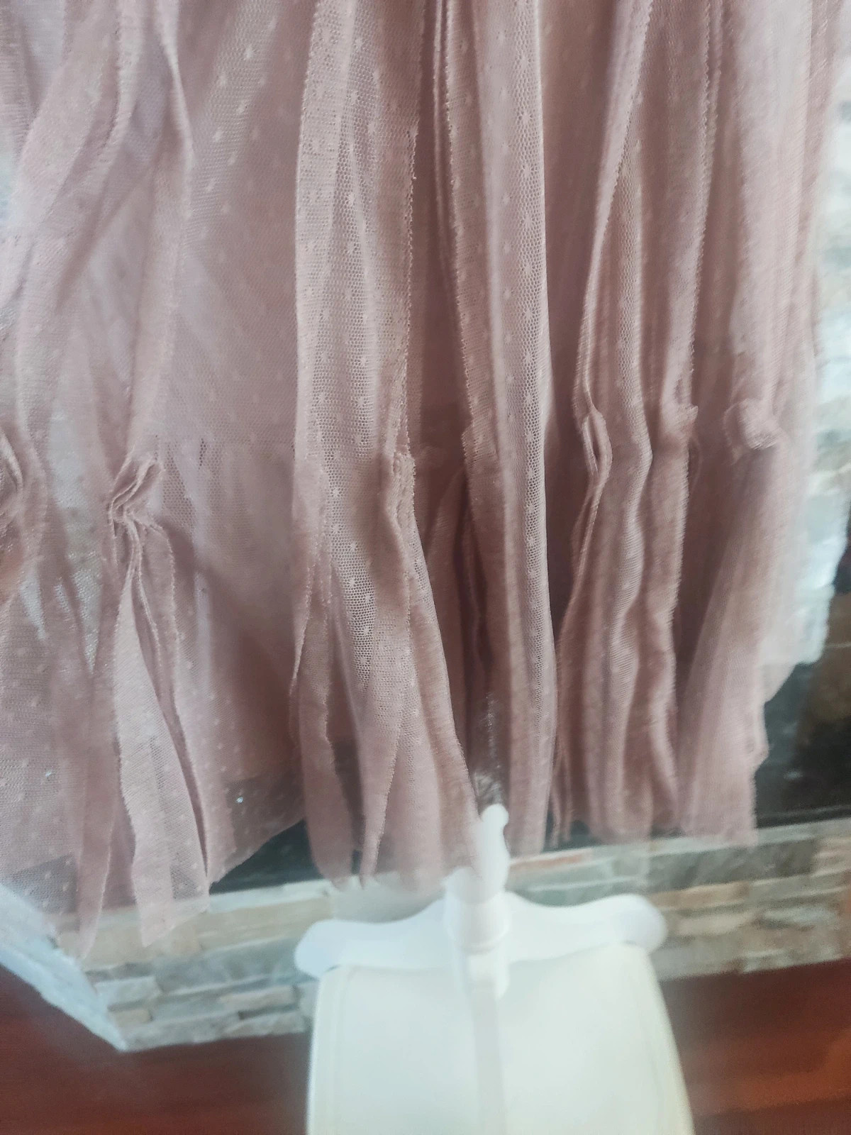 🔥Falda de gasa plumetí rosa nude de algodón y seda, de Bimba y Lola – Bimba Y Lola – taille M / 38 / 10 5