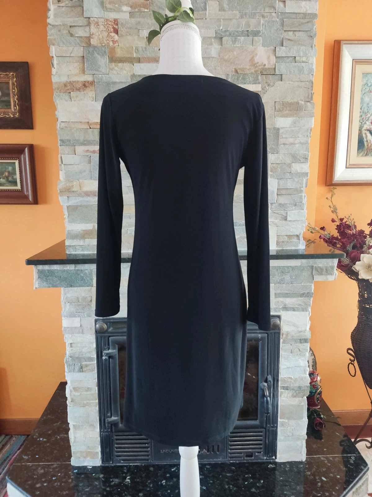 🔥Vestido con dibujos geométricos en lurex tonos morados y dorados – Festa – taille M / 38 / 10 4