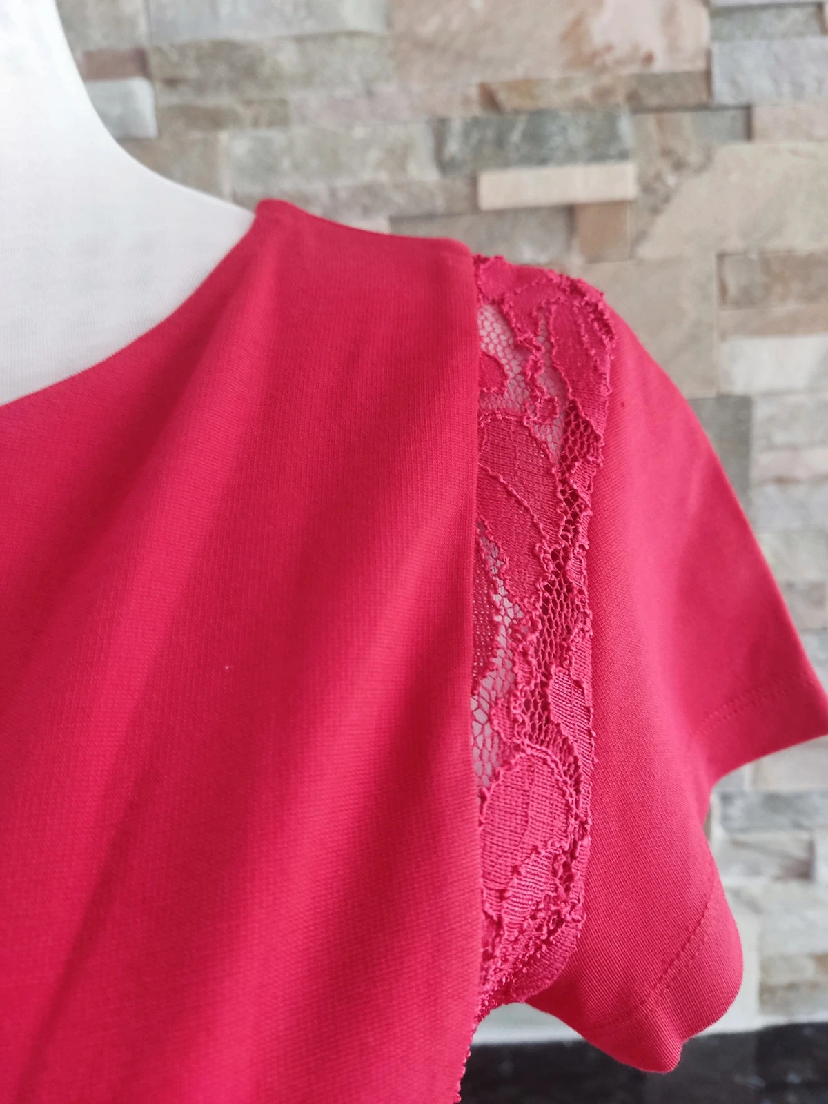 🔥Bonito vestido rojo con blonda en laterales, de Ferrache – Ferrache – taille M / 38 / 10 4
