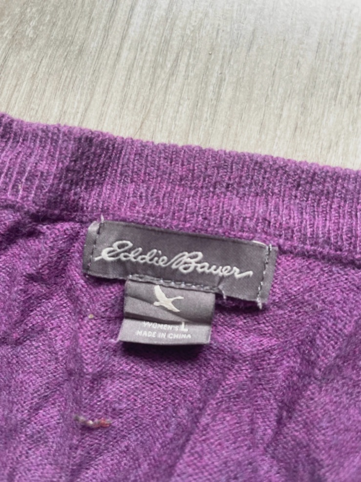 Gilet cardigan violet Eddie Bauer taille L – Eddie Bauer – taille L 3