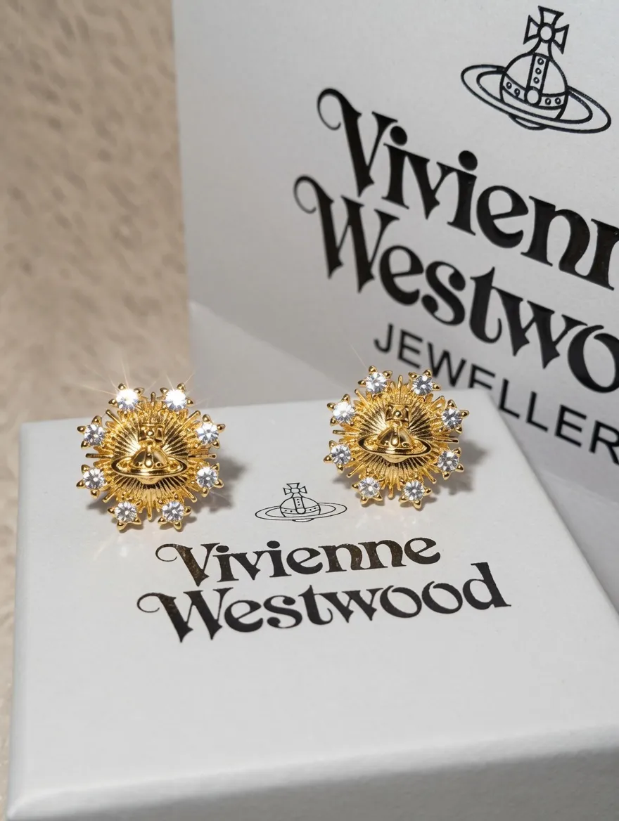Boucles d'oreilles Vivienne Westwood orb doré 2