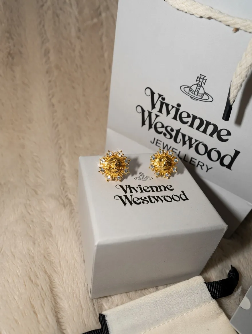 Boucles d'oreilles Vivienne Westwood orb doré 3