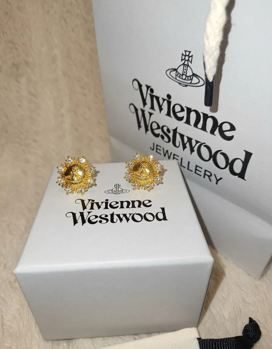 Boucles d'oreilles Vivienne Westwood orb doré 5