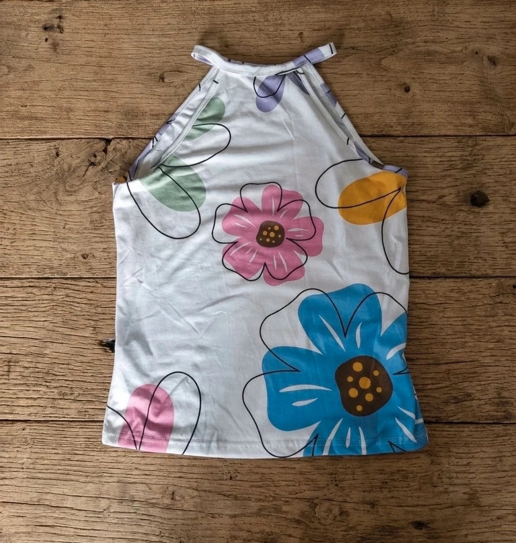 Camiseta estampada flores – Shein – taille M / 38 / 10 2