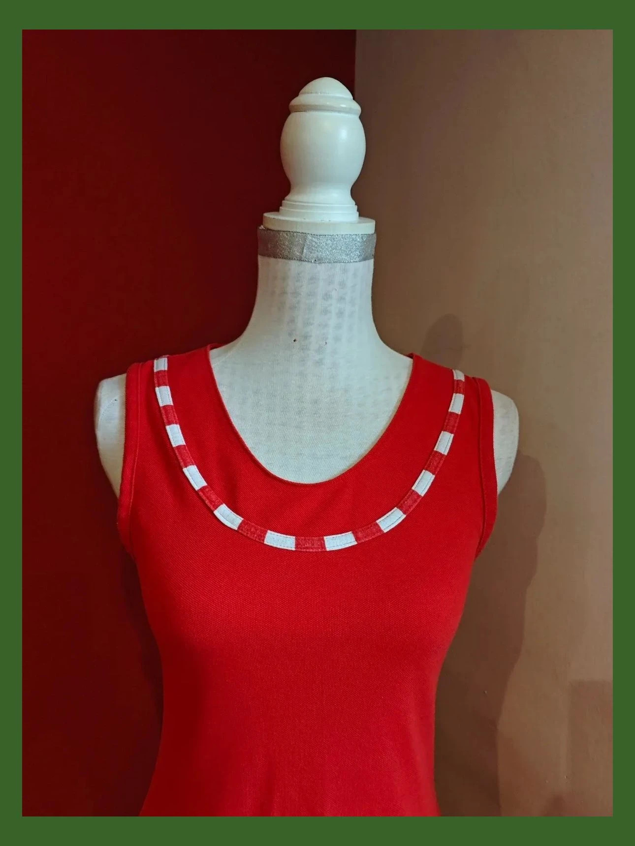 🌺 Cómodo vestido de verano rojo con detalles, ideal para playa o piscina – Belty – taille M / 38 / 10 3