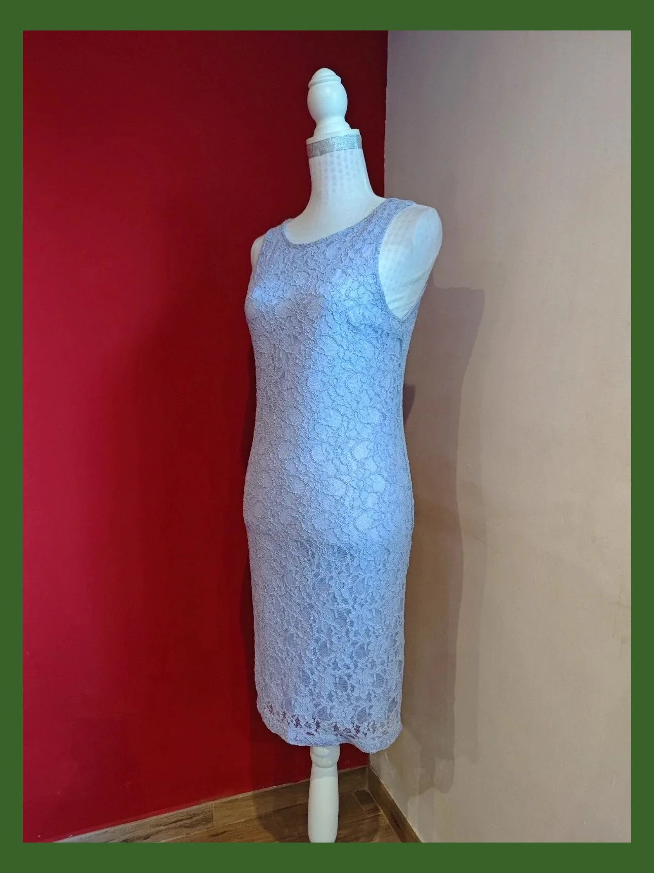 🌺Vestido entallado de blonda elástica lila. Forrado – Torero – taille L / 40 / 12 2