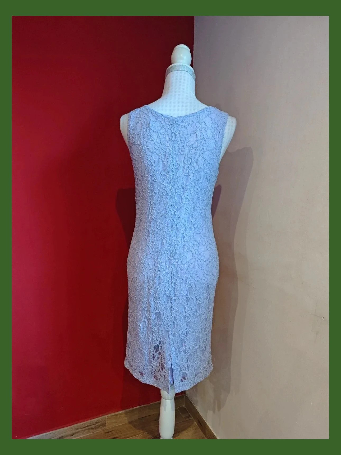 🌺Vestido entallado de blonda elástica lila. Forrado – Torero – taille L / 40 / 12 4