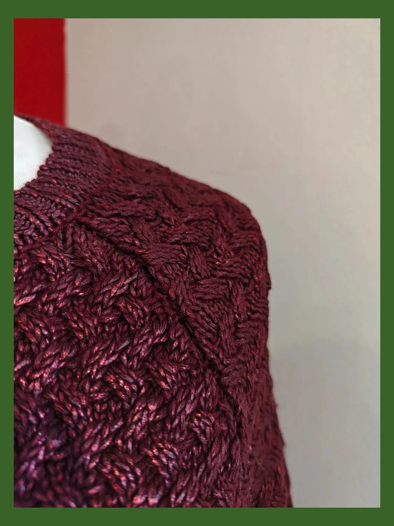 🌺Bonito jersey morado con brillos con punto de ochos, talla L – Fórmula Joven – taille L / 40 / 12 3