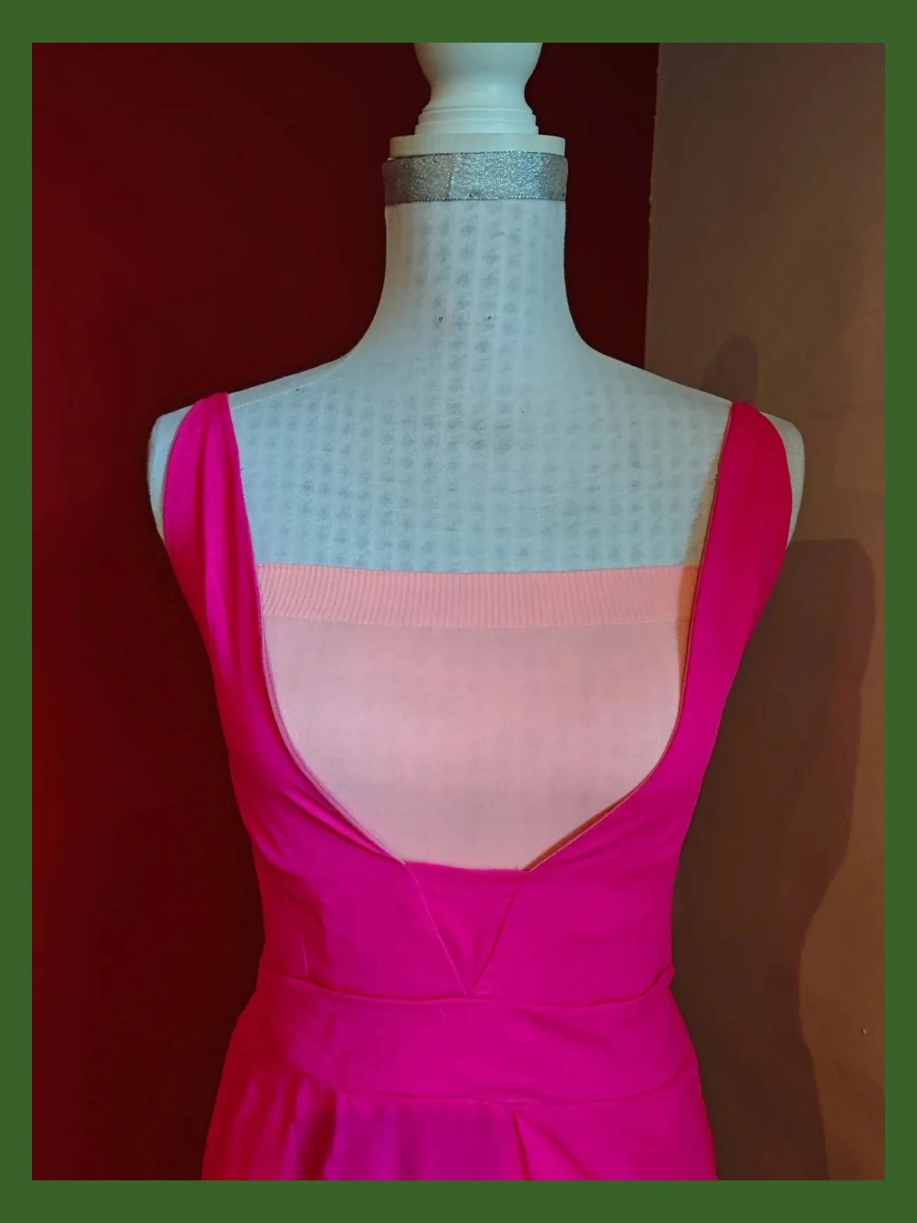 🌺Mini vestido fucsia con top rosa, espalda punto de abeja, talla M – Selvatika – taille M / 38 / 10 4