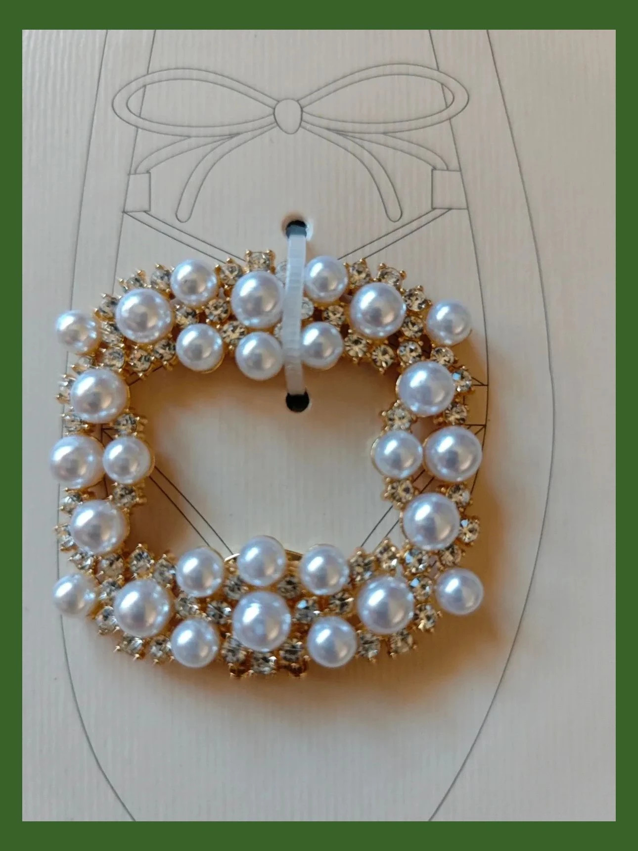 🌺Preciosos broches dorados con perlas y brillantes para zapatos – Sfera 3
