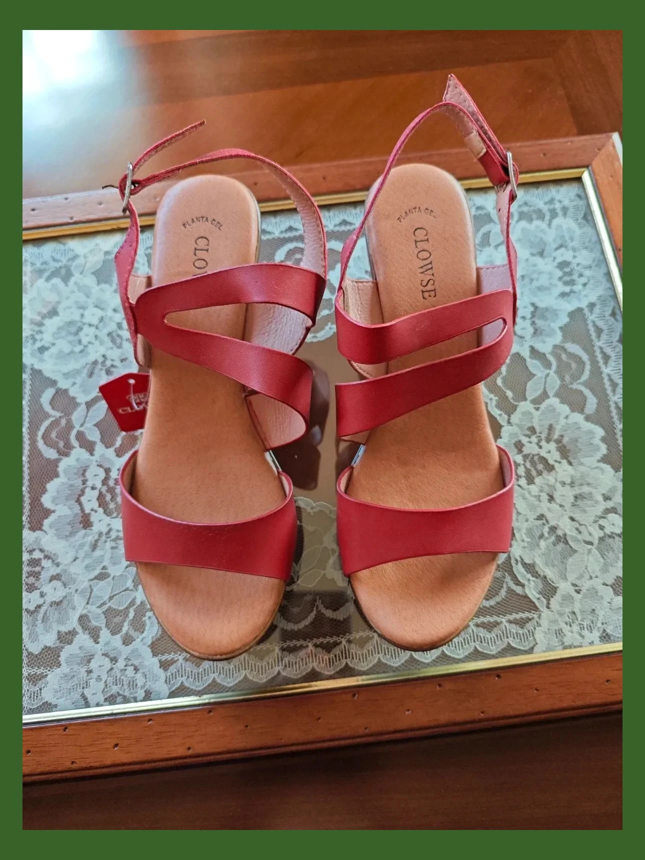 🌺 Comodísimas sandalias tono caldera fuerte con planta gel – CLOWSE – taille 38 2